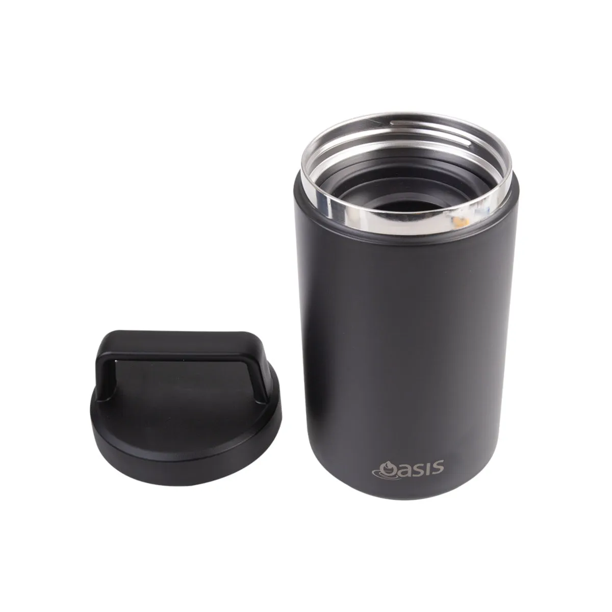 Oasis Stainless Steel Food Flask Black 700ml