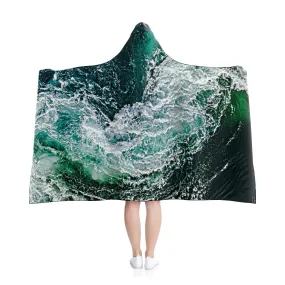 Ocean Waves Hooded Blanket, Christmas,Thanksgiving,Birthday,Valentine Gifts,Cape,Camping,TV-time/Fireplace Snuggler Gift, Realistic Blanket