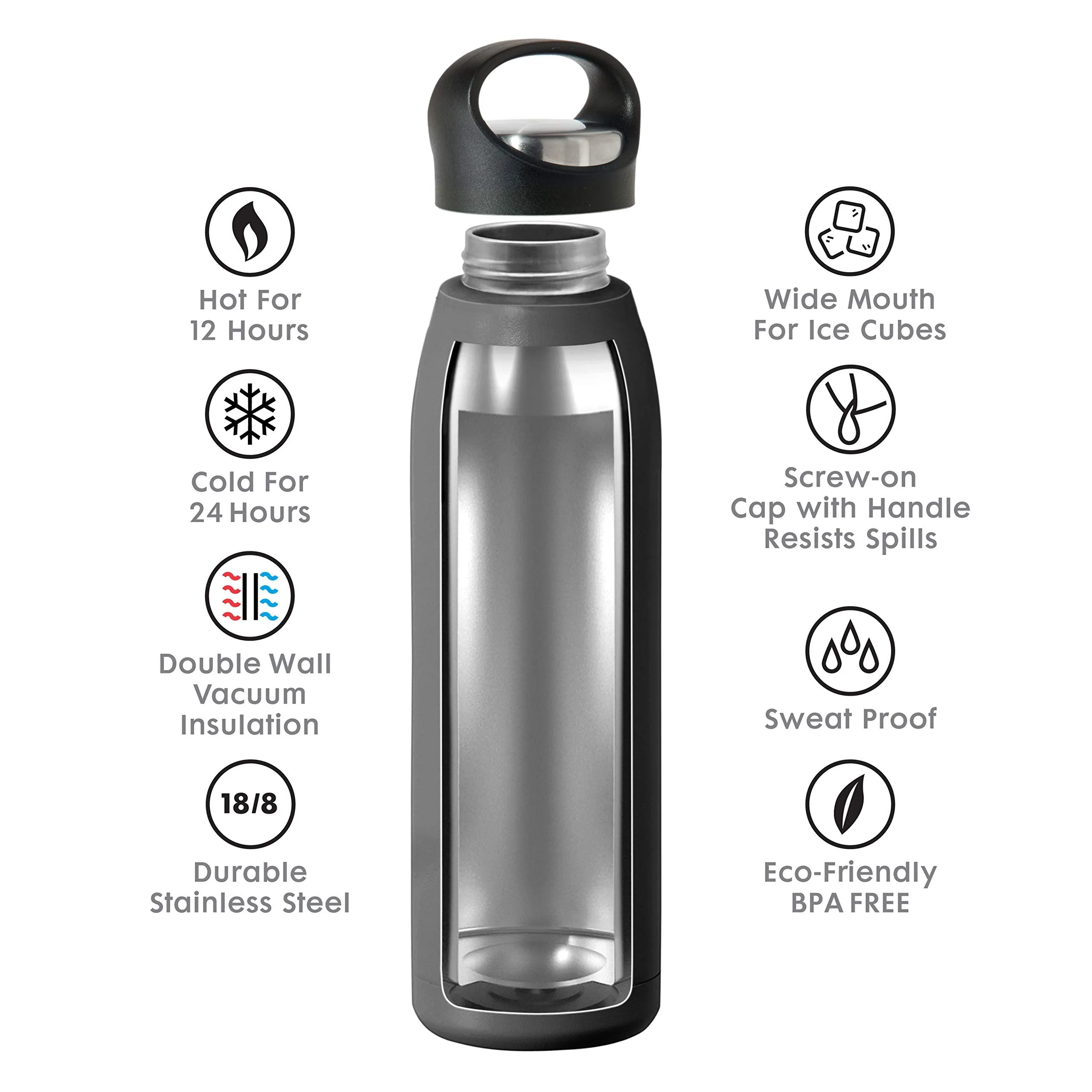 Oggi Freestyle Stainless Steel Insulated Water Bottle 23oz