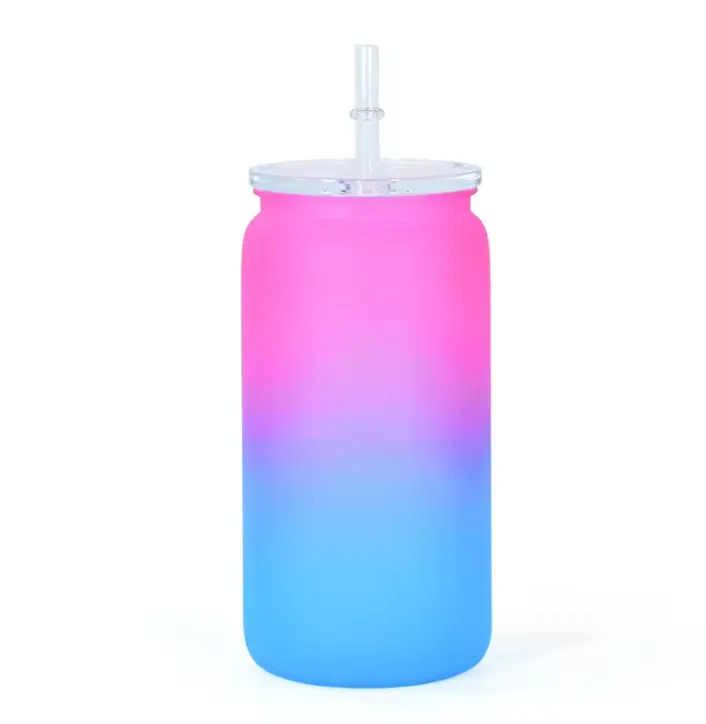 Ombre Plastic 16oz Glass can