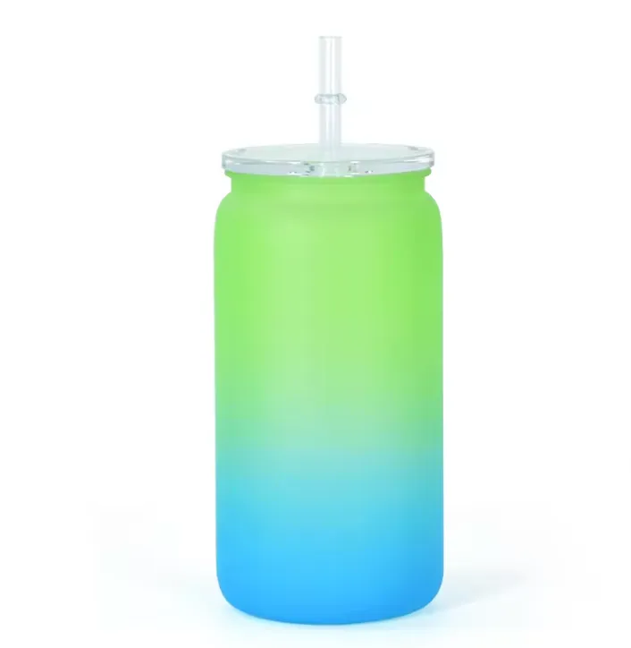 Ombre Plastic 16oz Glass can