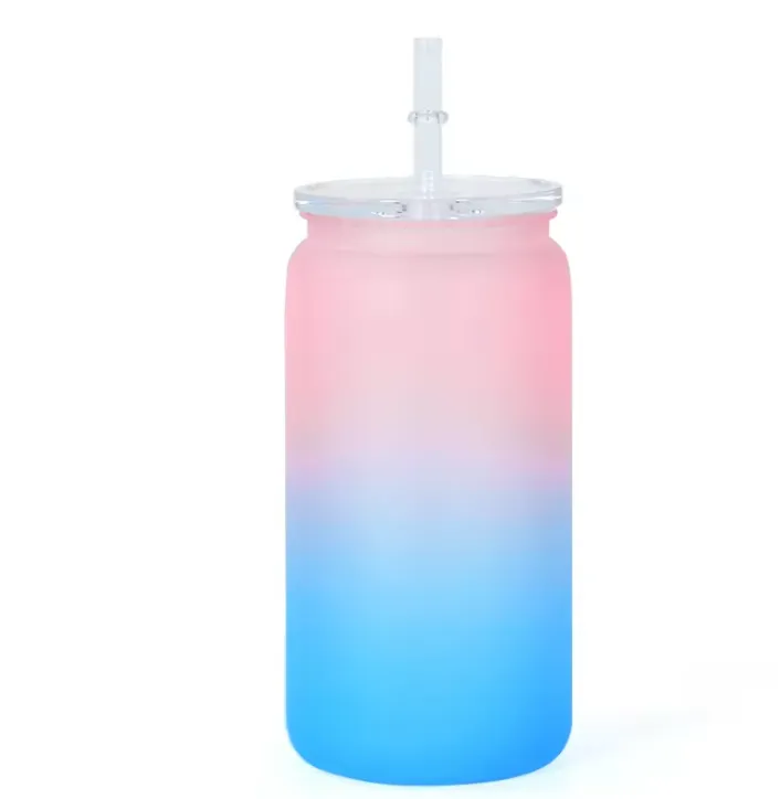 Ombre Plastic 16oz Glass can