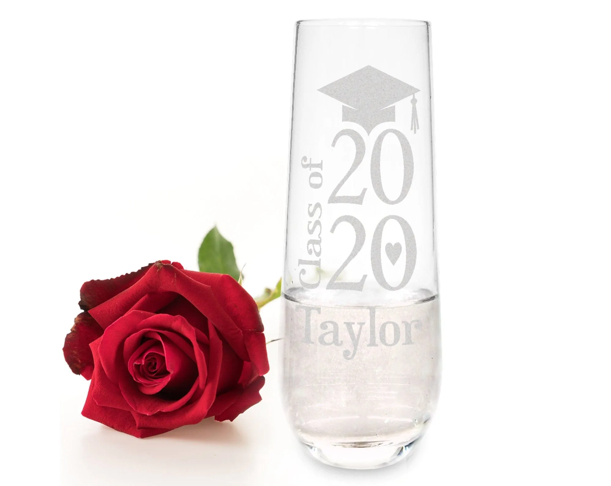 ONE College Graduation Gifts for Men Class of 2020 Masters Bachelors Graduate Degree Stemless Wine or Beer Glass Personalized Drinking Mug