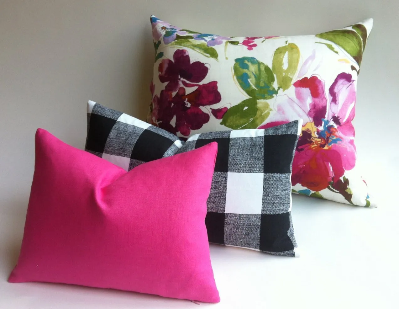 One Solid Fuchsia European Linen Decorative Zipper Pillow Cover Pink Linen Cushion Cover: 10 Sizes Available