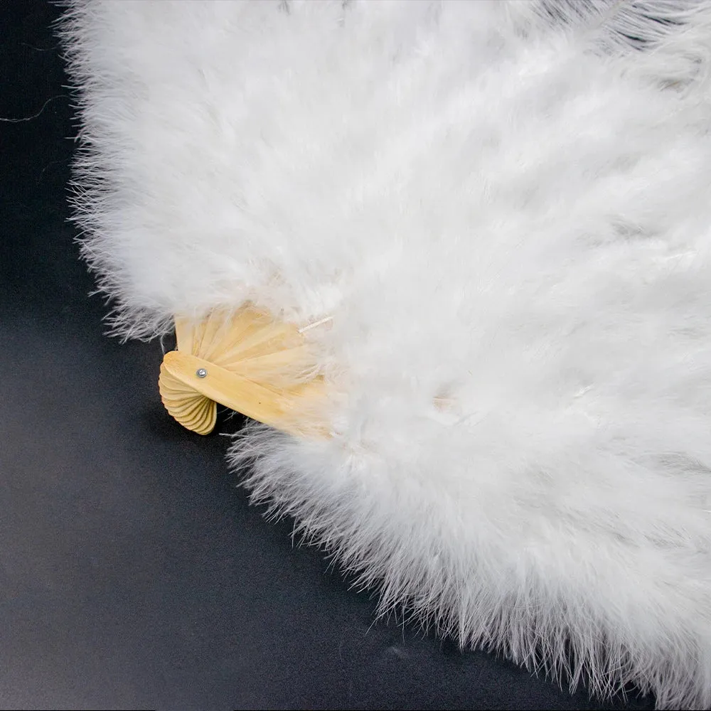 Ostrich Feather Fans 100CM Long Foldable Hand Held Performance Fans