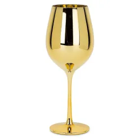 Pair Of Flute Gold Wine Glasses - Engraving Included