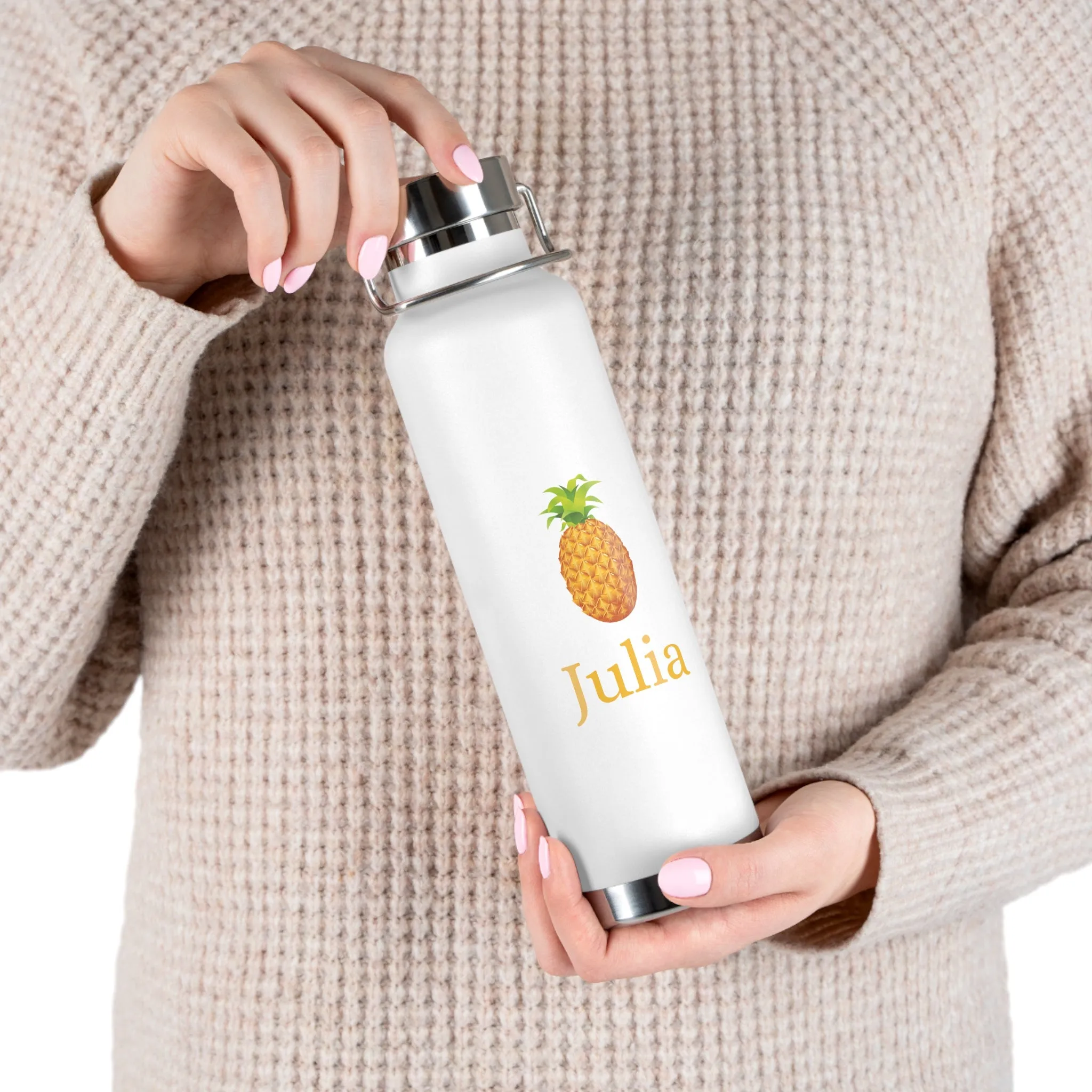 Personalized Pineapple Water Bottle