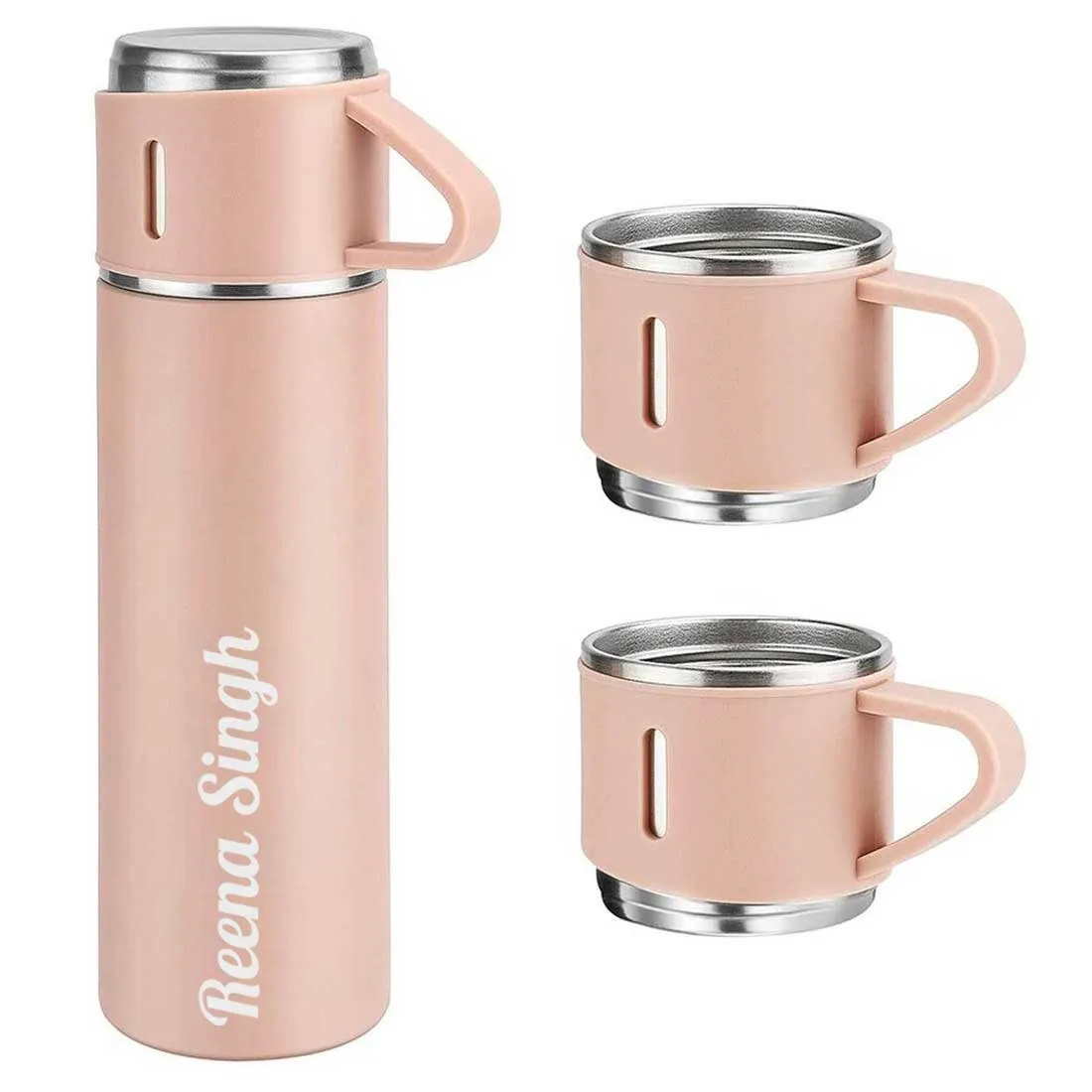 Personalized Thermos Cup For Tea Flask Gift Box Set Stainless Steel Flask - Add Name