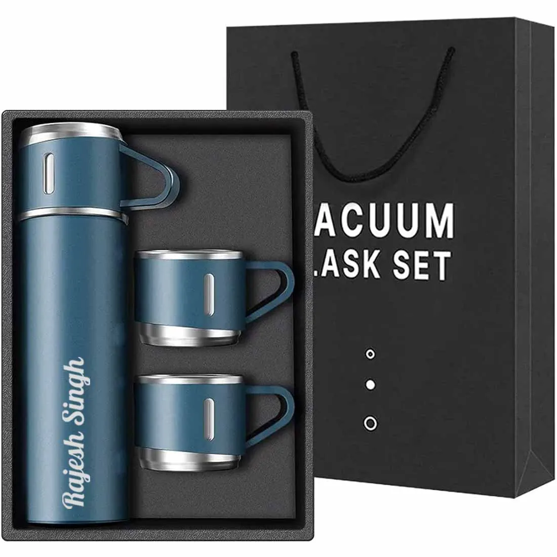 Personalized Thermos Cup For Tea Flask Gift Box Set Stainless Steel Flask - Add Name