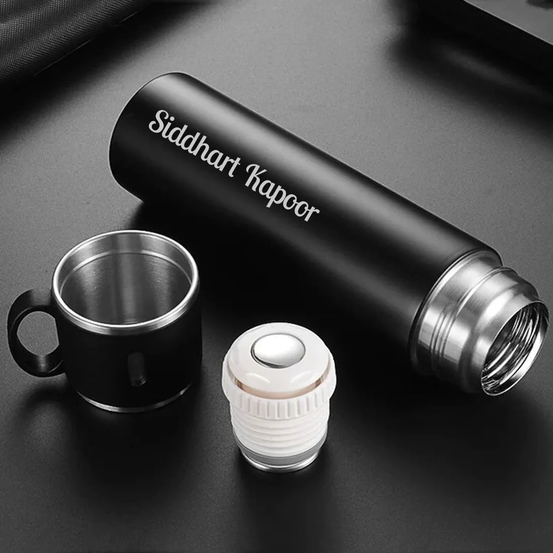 Personalized Thermos Cup For Tea Flask Gift Box Set Stainless Steel Flask - Add Name