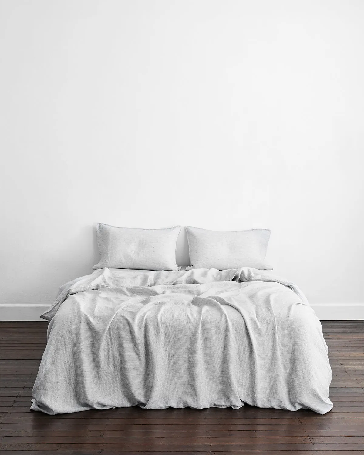 Pinstripe 100% French Flax Linen Duvet Cover