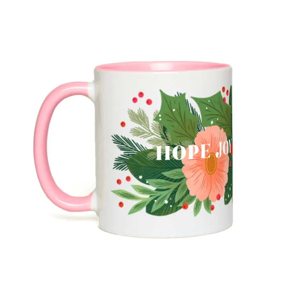 Poinsettia Garland Holiday Mug