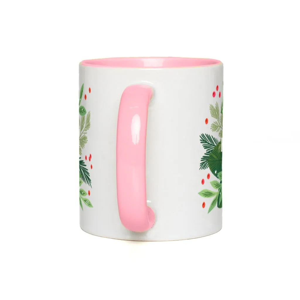 Poinsettia Garland Holiday Mug