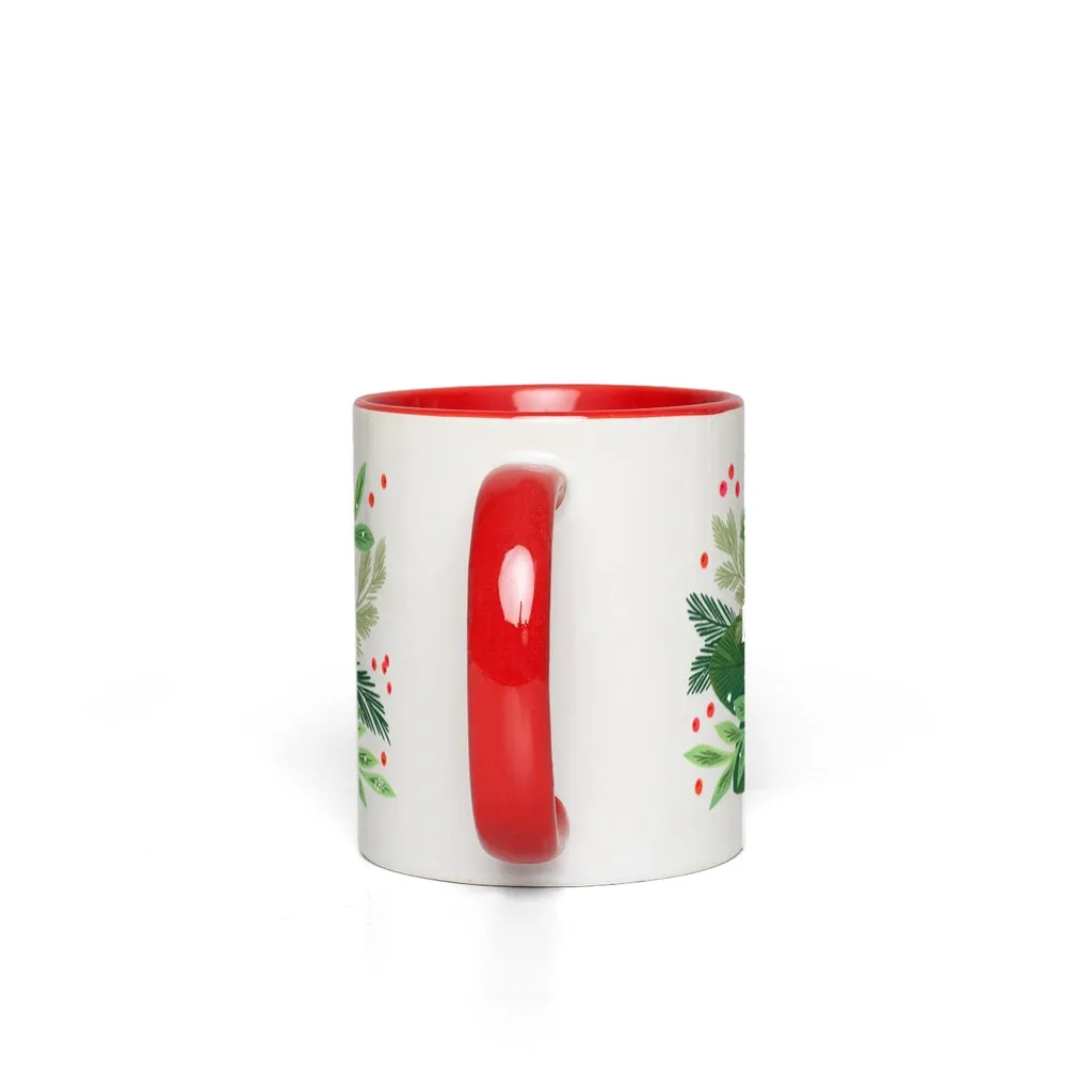 Poinsettia Garland Holiday Mug