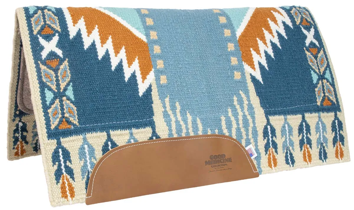 "Reining Glory" 100% New Zealand Wool Saddle Blanket with Wool Bottom