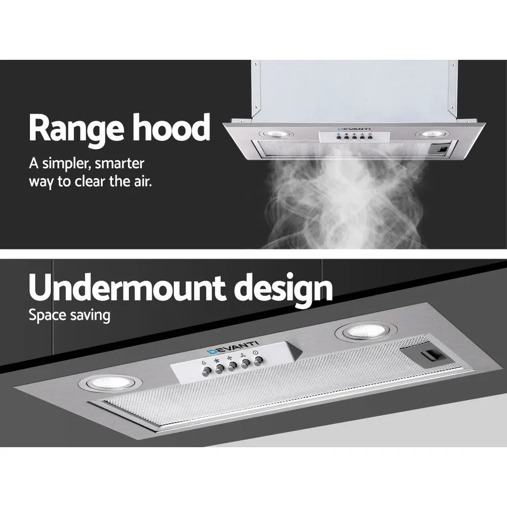 Range Hood Undermount Built In Stainless Steel Canopy 52cm 520mm