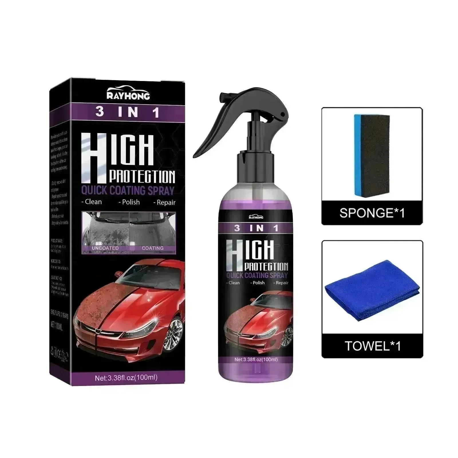 Rayhong Car  Spray Coating Agent Liquid, Multi-Functional Coating Renewal Agent