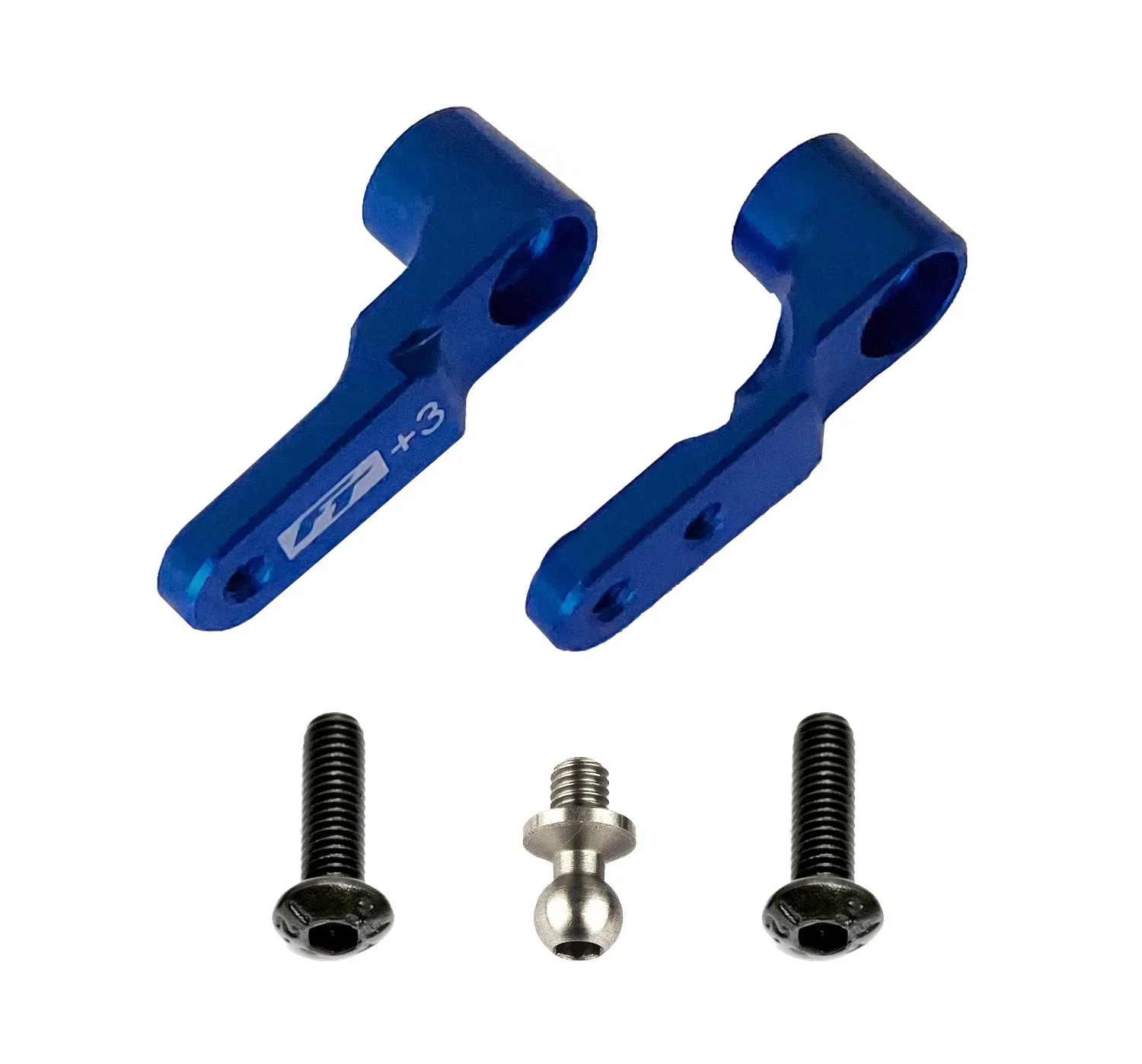 RC10B6 FT Steering Bellcranks,  3mm, blue aluminum (ASS91914)