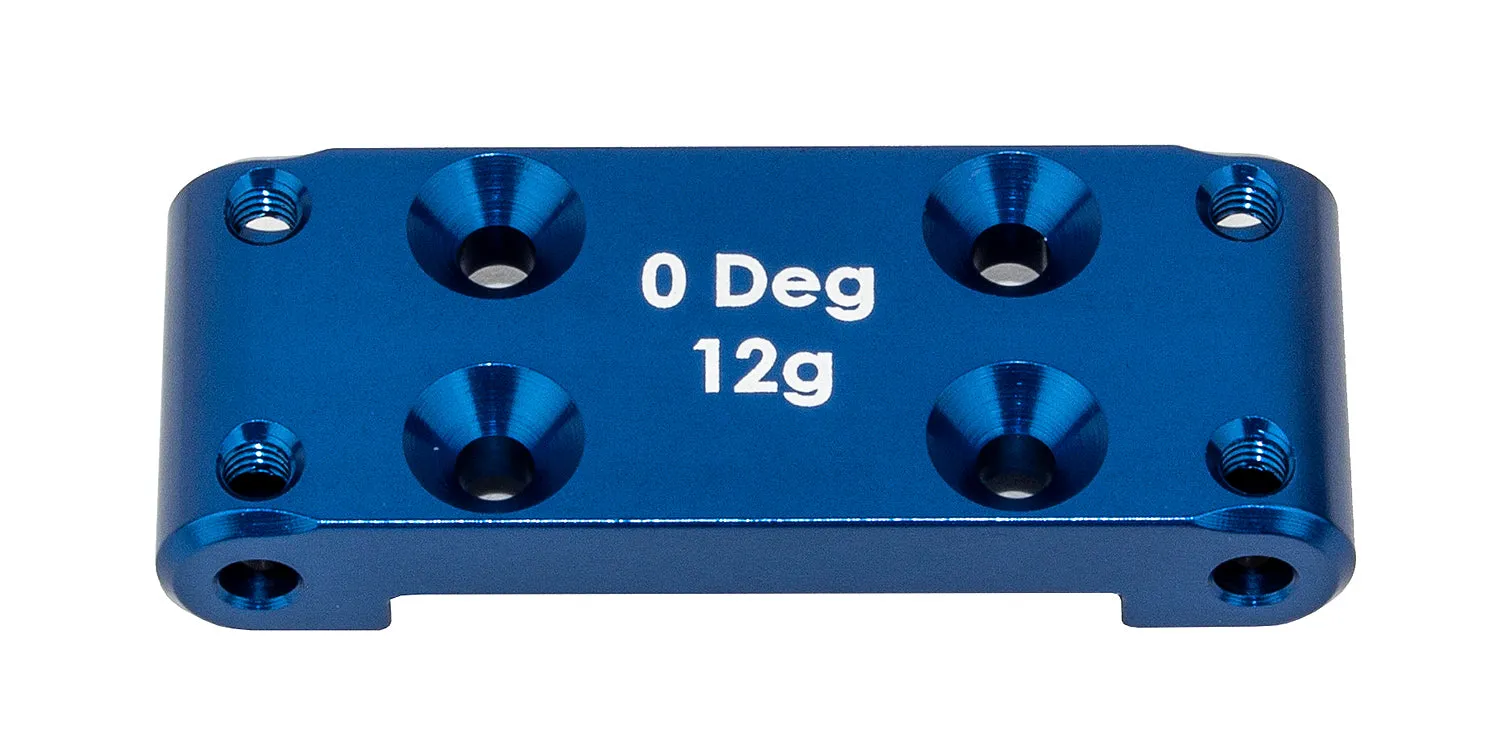 RC10B6.4 FT Front Bulkhead, 0 deg., blue aluminum (ASS91987)