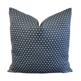 READY TO SHIP Designer Pillows Maresca Calico Dot in Navy