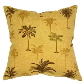 Retro Palm Tree Throw Pillow Cover 18x18