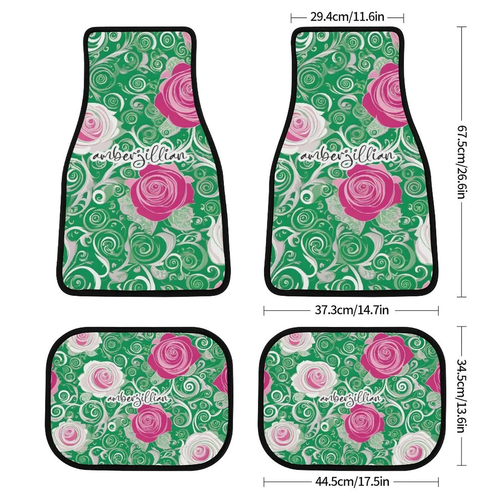 Rosy Green - Car Mat - Set of 4