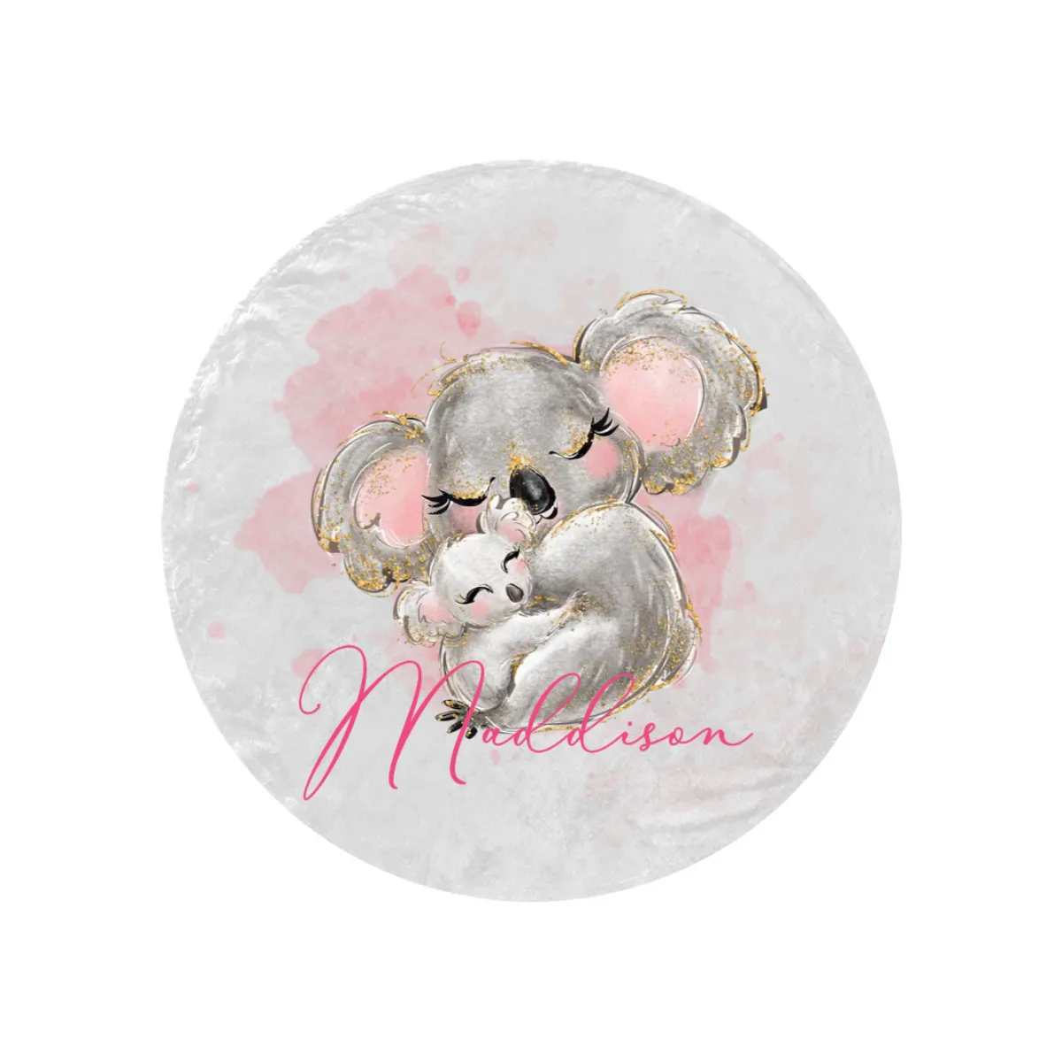 Round Blanket Personalised Koala