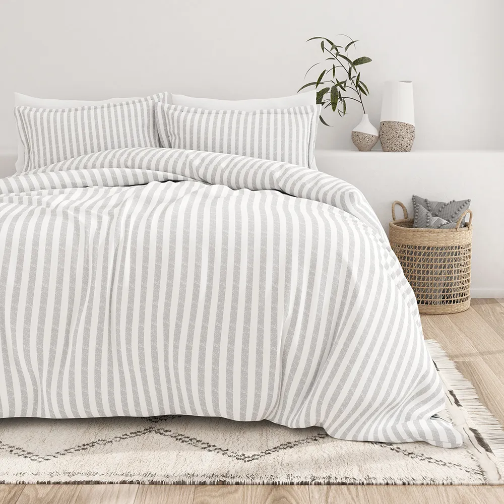 Rugged Stripes Pattern 3-Piece Duvet Cover Set