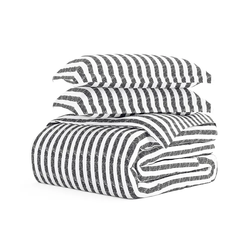 Rugged Stripes Pattern 3-Piece Duvet Cover Set