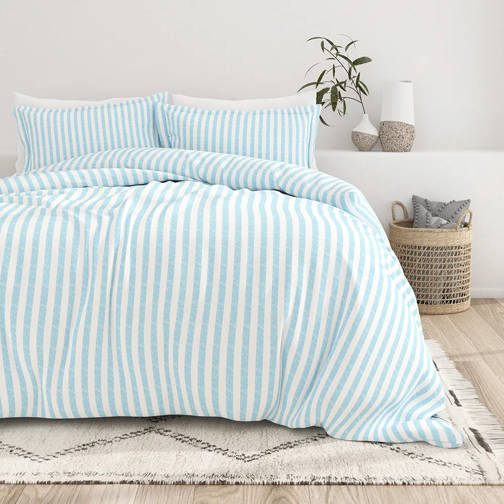 Rugged Stripes Pattern 3-Piece Duvet Cover Set