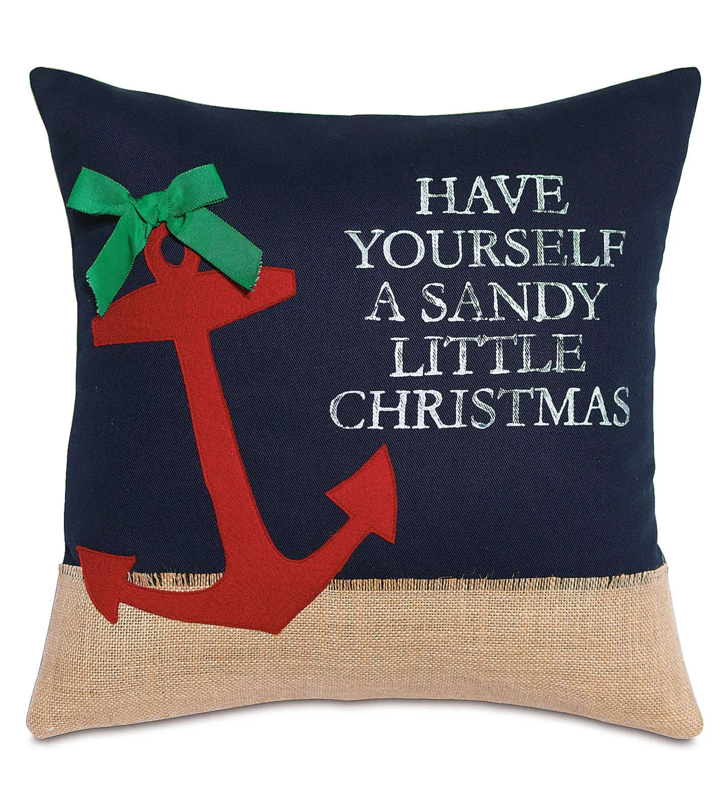 Sandy Little Christmas Throw Pillow Cover 18x18