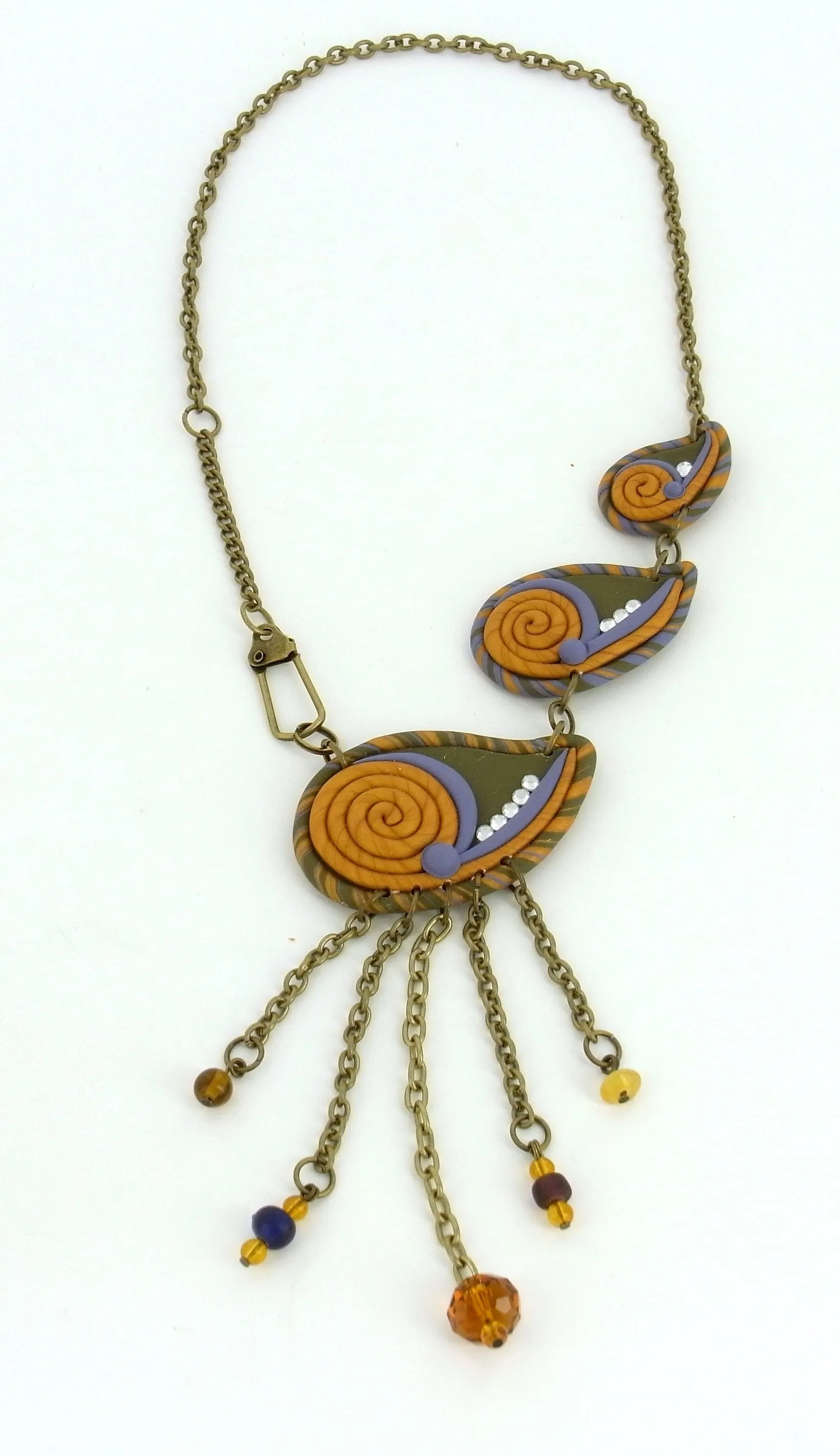 Sculpey® III Tear Drop Cutter Paisley Necklace