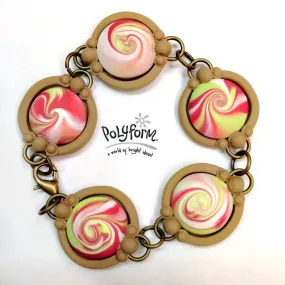 Sculpey Soufflé Spumoni Swirl Bracelet