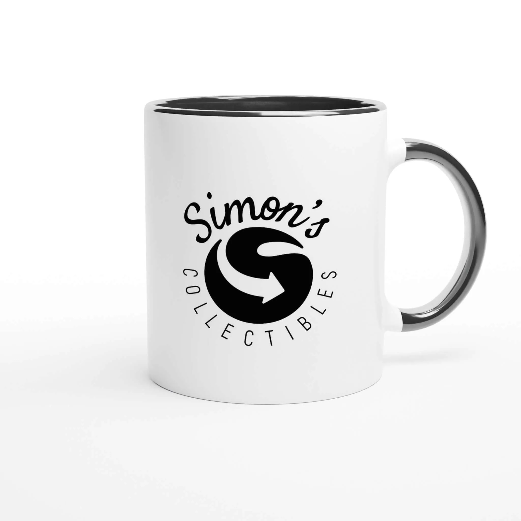 'Simon's Collectibles' White Ceramic Mug