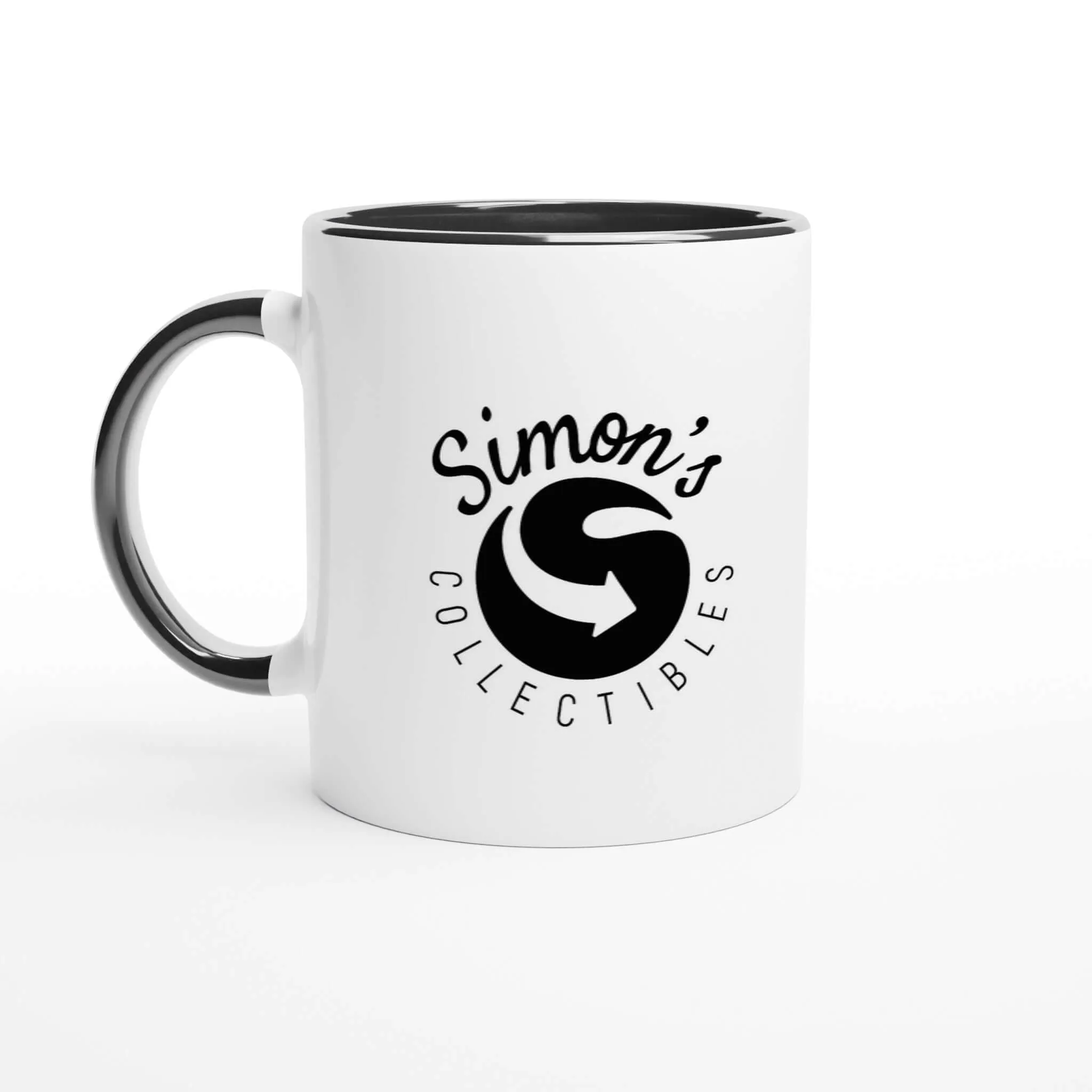 'Simon's Collectibles' White Ceramic Mug