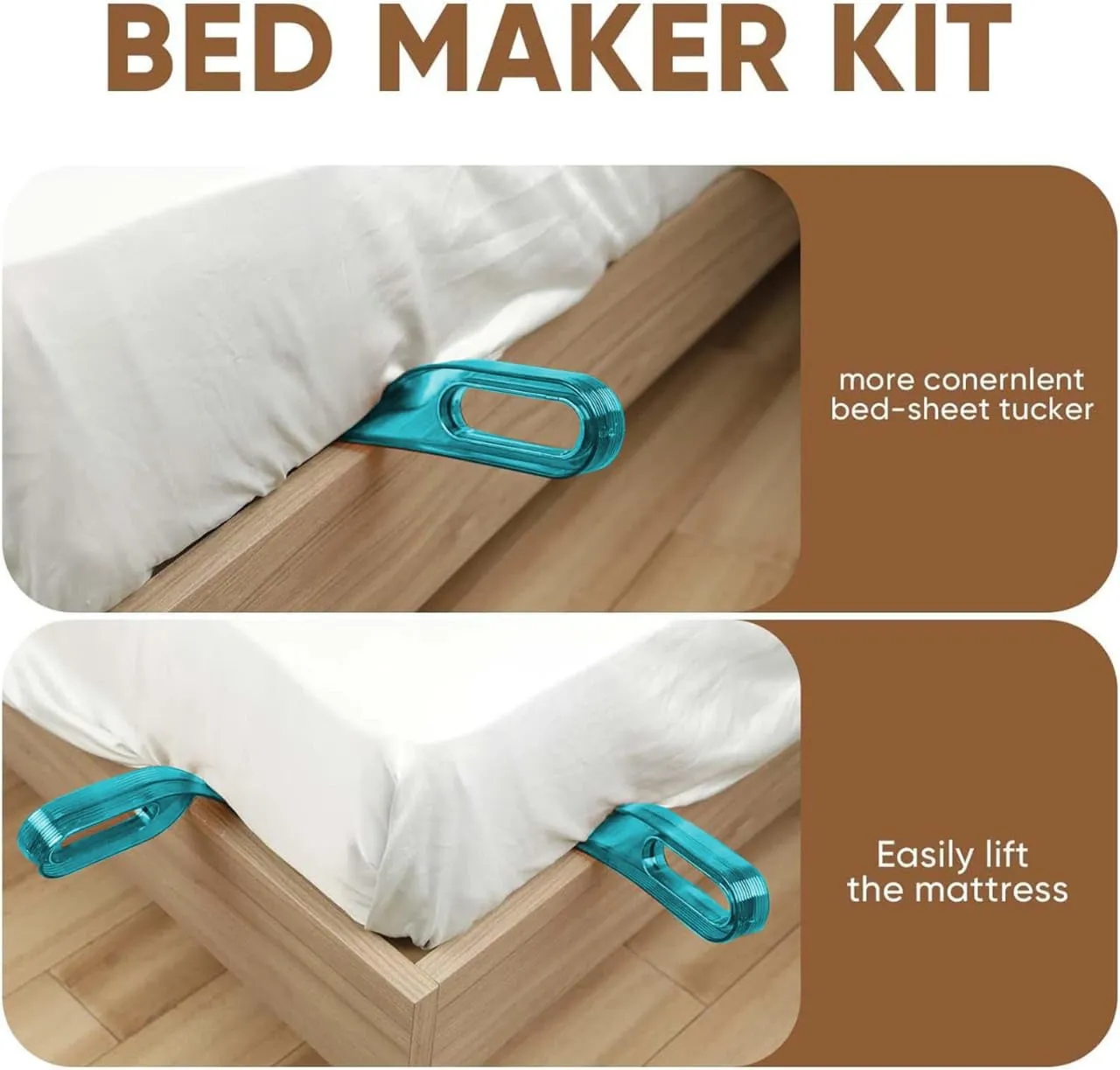 SKC Enterprise Plastic (Pack of 1) Mattress Lifter Tool 2 in 1 Bedsheet Tucker Tool/Stand Bed Lifter Helps Lift and Hold Mattress Wedge Elevator Tool Bed Making Tool Bed Tucker Tool