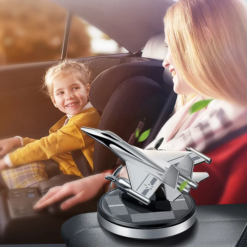 Solar-powered airplane-shaped car air freshener