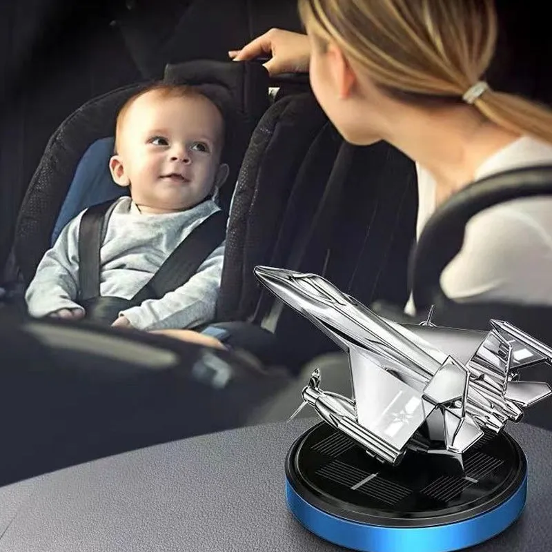 Solar-powered airplane-shaped car air freshener