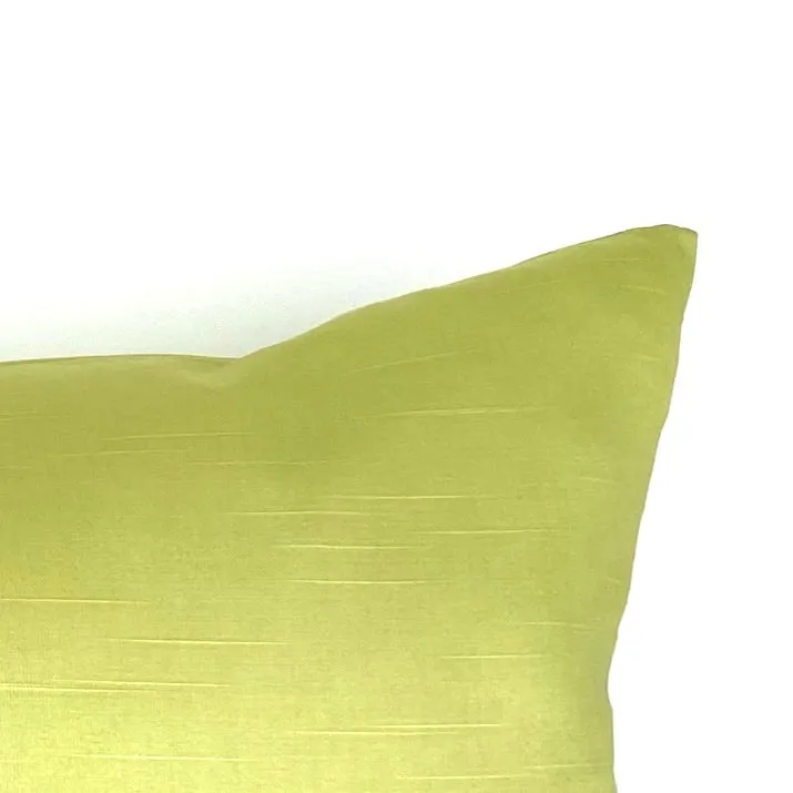 Spring Lemon Faux Silk Lumbar Pillow Cover 13x22