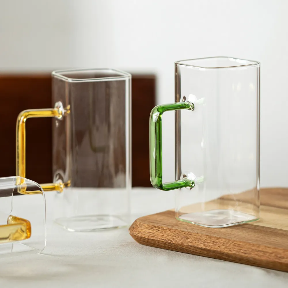 Square Glass Mugs