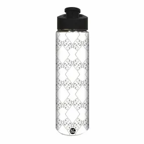 Stainless Steel Water Bottle -  Black and White Designer Marble