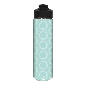 Stainless Steel Water Bottle -  Green Pattern Circle