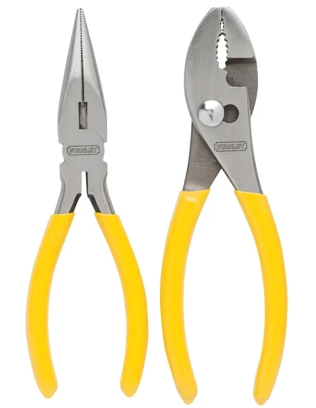 STANLEY 84-212 Plier Set, 2-Piece, Steel, Specifications: Ergonomic Handle :SET: QUANTITY: 1