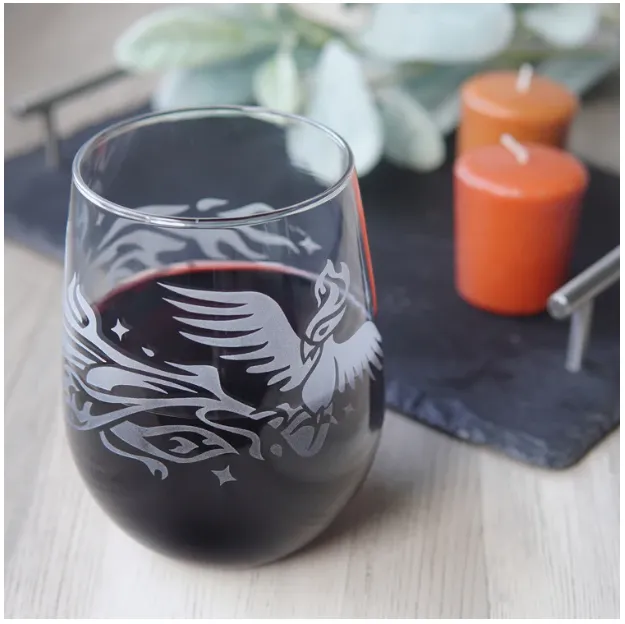 Stemless Wine Glass - Phoenix by Bread and Badger