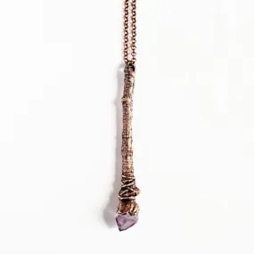 Sticks and Stones Amethyst Wand Necklace