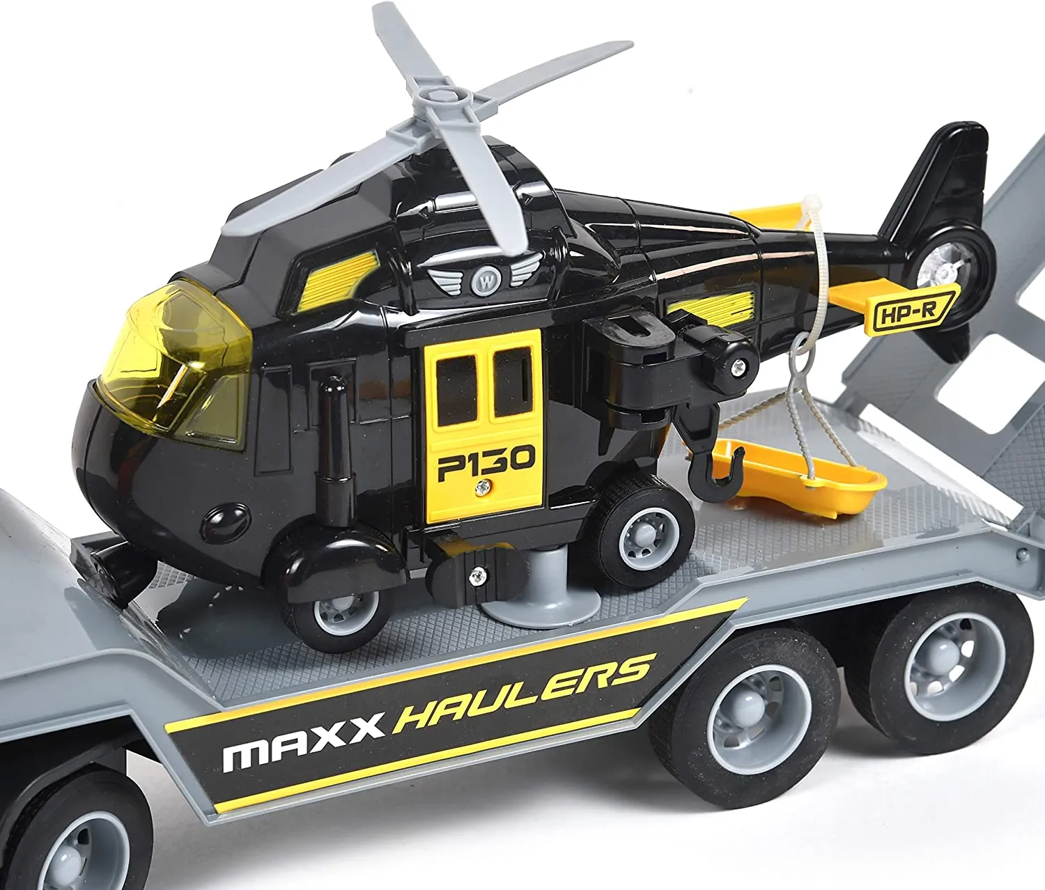 Sunny Days Maxx Action Long Hauler with Helicopter Playset Vehicles