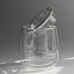 TAMAGO Double-Wall Glass Cup  (with 2022 new version Lid)