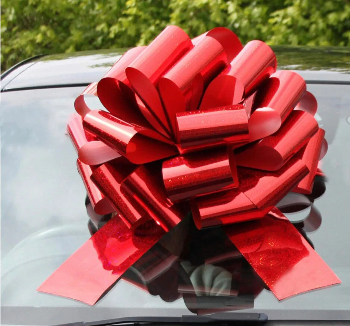 The Giant Red Car Bow 18'', for Ride On Cars, Real Cars, Any gifts