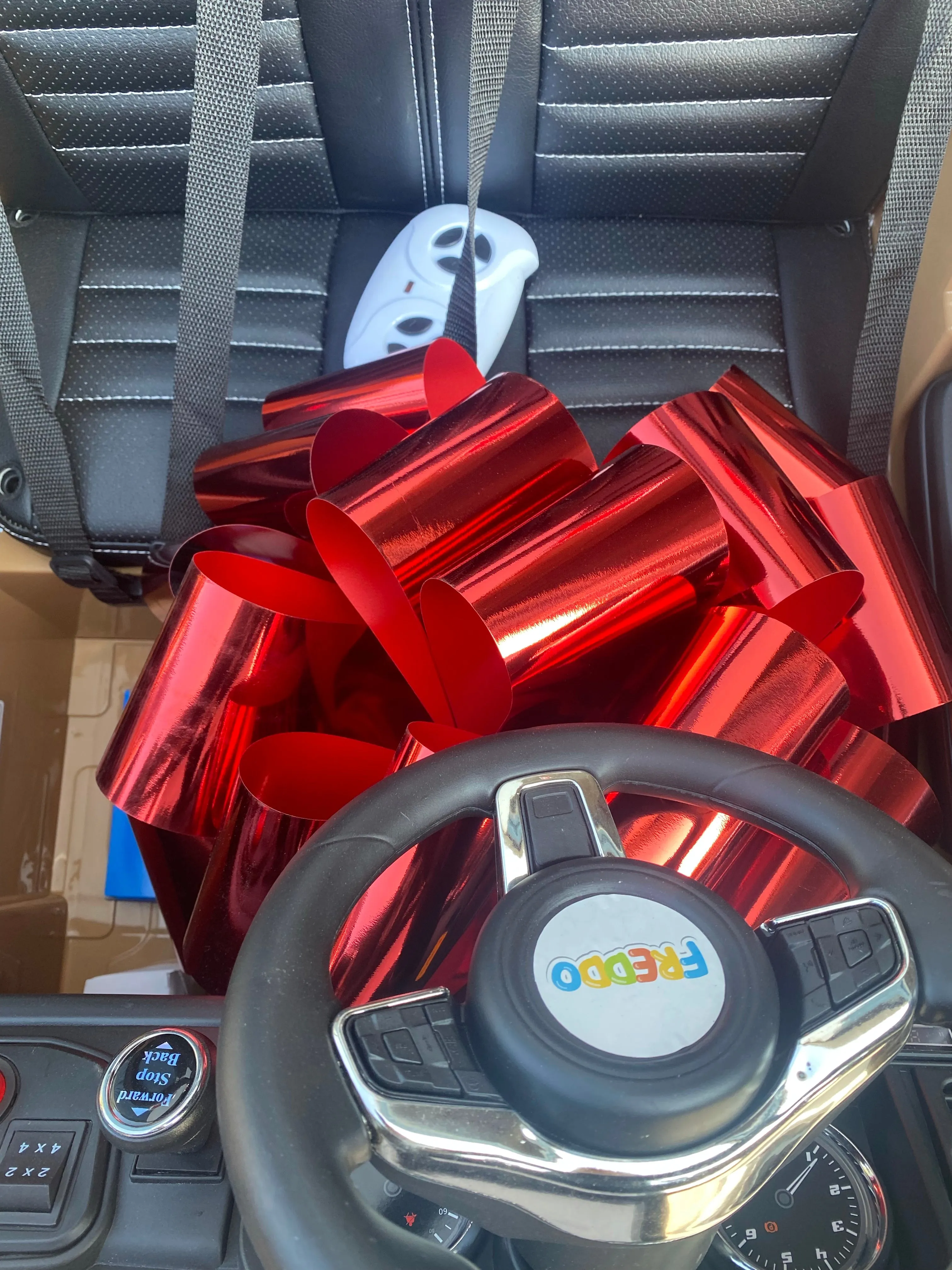 The Giant Red Car Bow 18'', for Ride On Cars, Real Cars, Any gifts