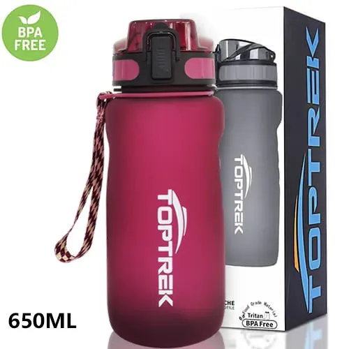 Toptrek Sports Water Bottle Outdoor Sport Drinking Water Leak Proof